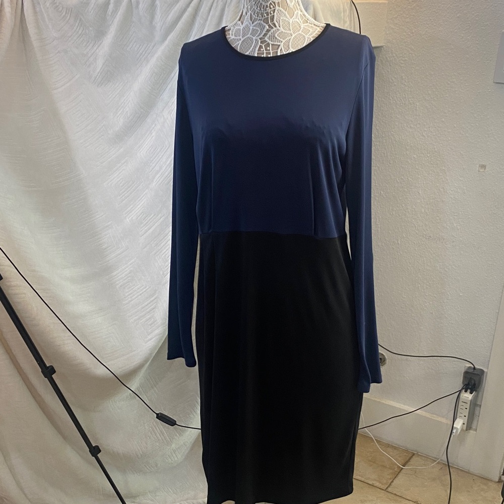 Jones New York Collection Navy and Black Women's Dress